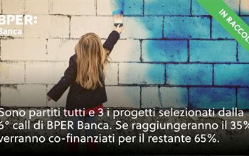 Tre progetti di riqualificazione degli spazi per le giovani generazioni. Crowdfunding BPER Banca